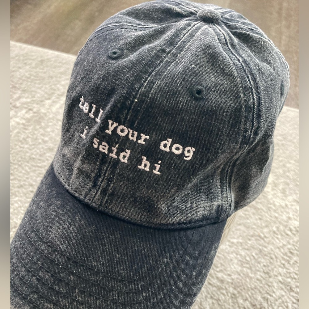 “Tell your dog I said hi” hat - excellent condition